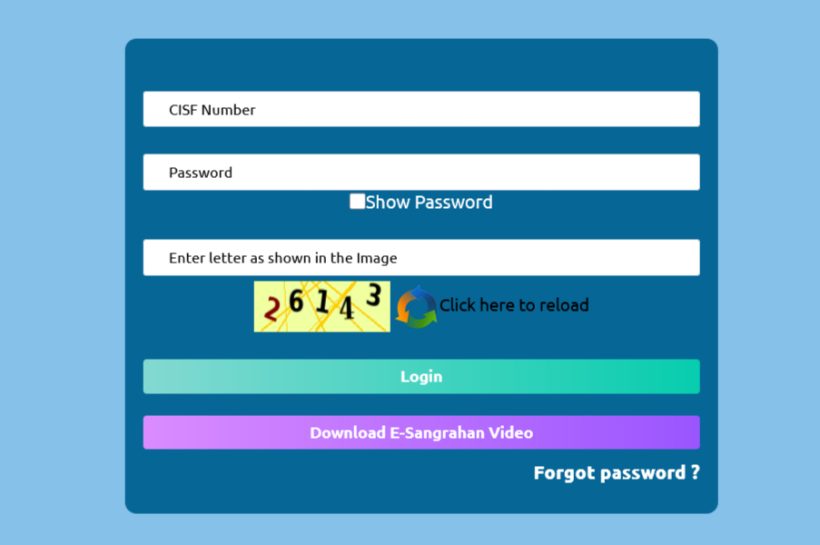 CISF Employee Corner Login
