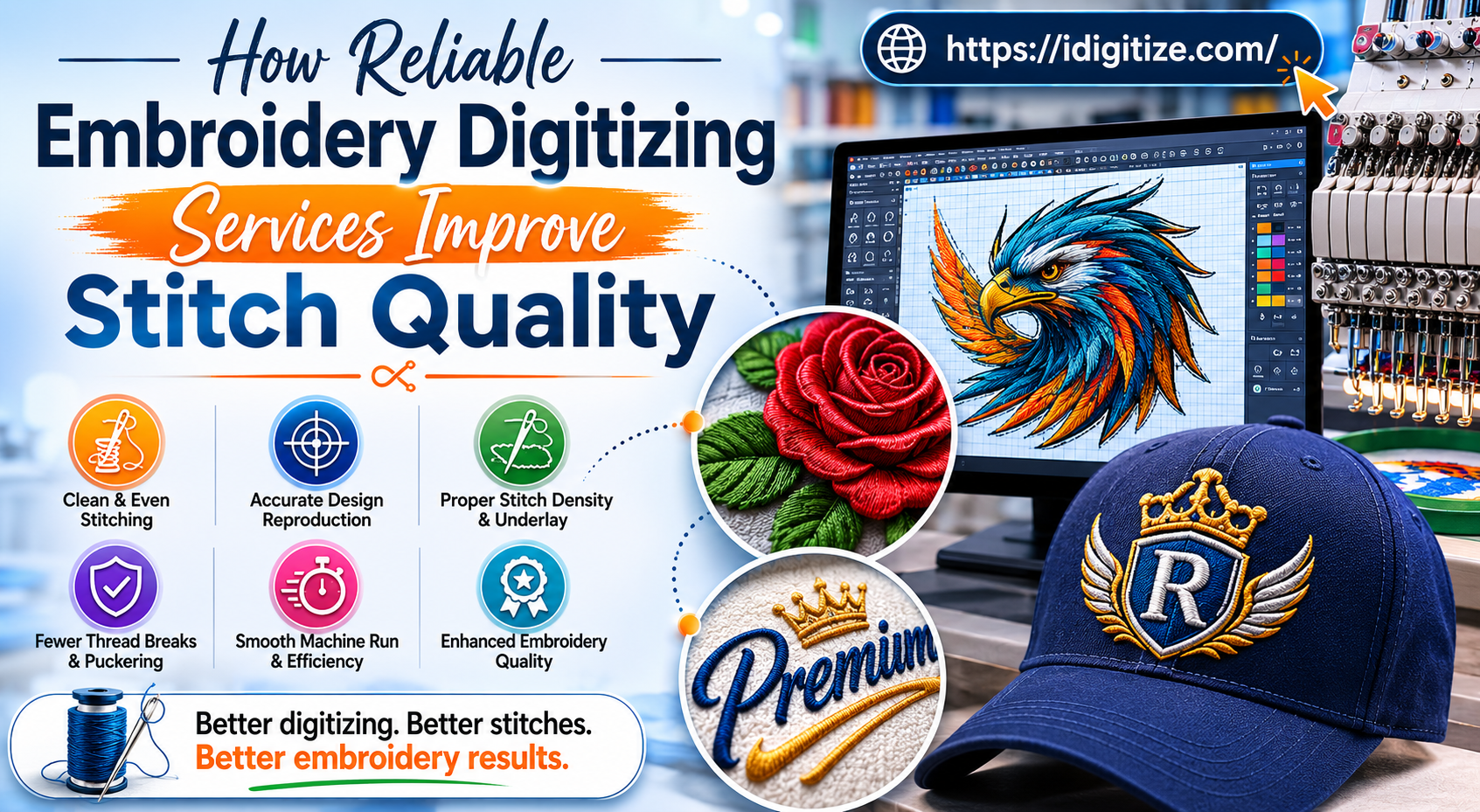 How Reliable Embroidery Digitizing Services Improve Stitch Quality